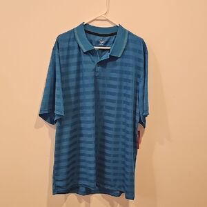 Classic Blue Striped Polo Shirt for Men